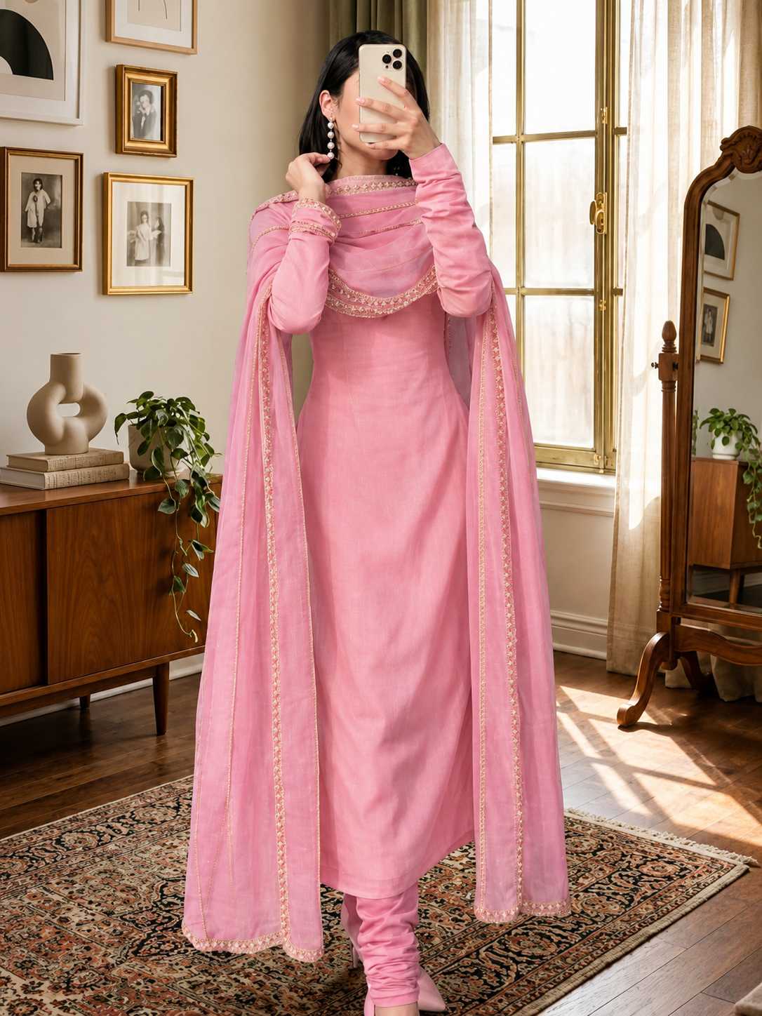 Zara Hayat Rosé Grace Unstitched Suit Fabric