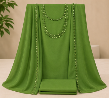 Zara Hayat Emerald Pearl Embroidered Unstitched Suit