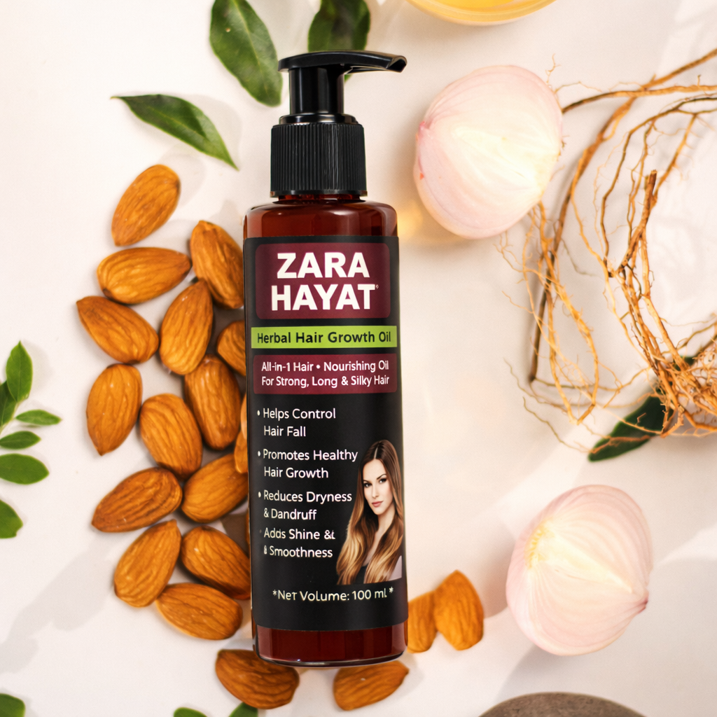 ZARA HAYAT Herbal Hair Growth Oil – Controls Hair Fall & Boosts Hair Growth | Natural Ayurvedic Formula | 100ml