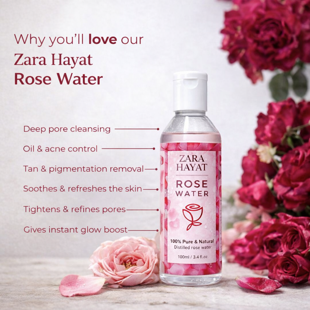 ZARA HAYAT 100% Pure Rose Water