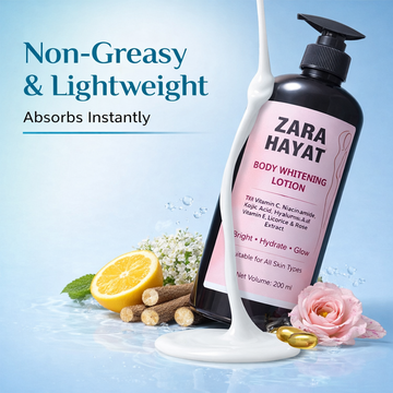 Zara Hayat Body Whitening Lotion – Vitamin C, Niacinamide & Kojic Acid