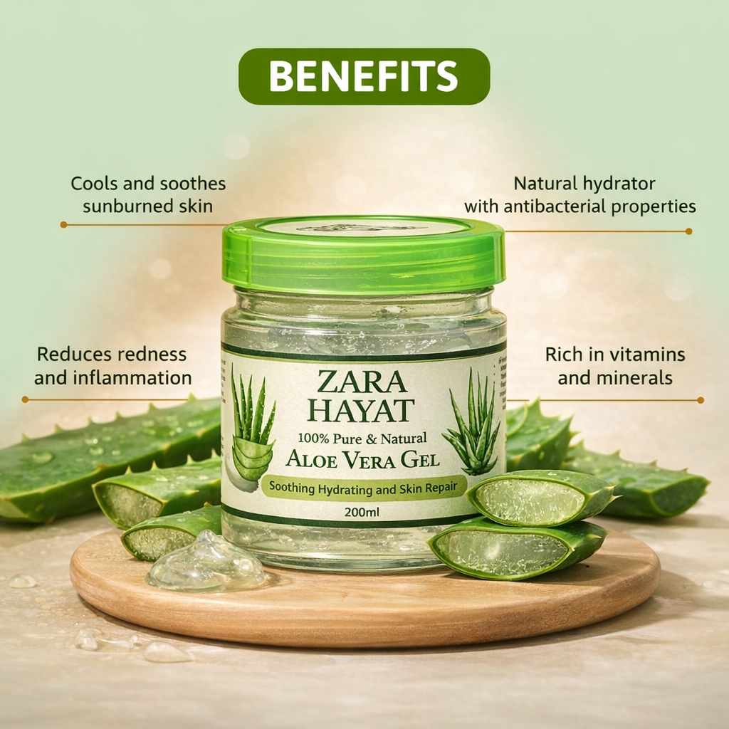 Zara Hayat 100% Pure Aloe Vera Gel (200ml)