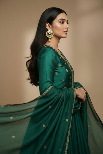 Pearl Kundan Chandbali Earrings Combo