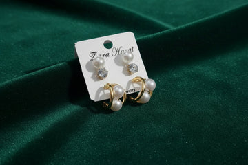 3 in 1 Stud Earrings Combo Set