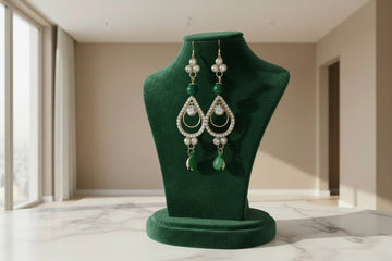 Emerald Green  Dangle Earrings Combo
