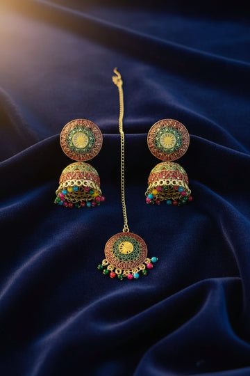 Bridal Jhumka Tikka Set