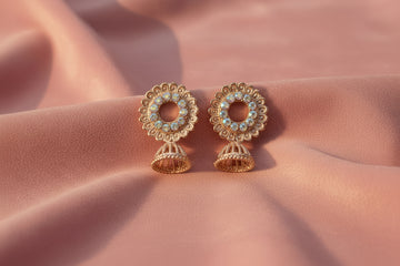 Rose Gold Jhumka Earrings Combo