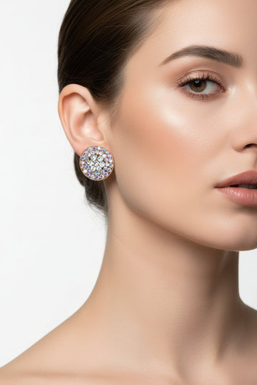 Rainbow Crystal Stud Earrings Combo