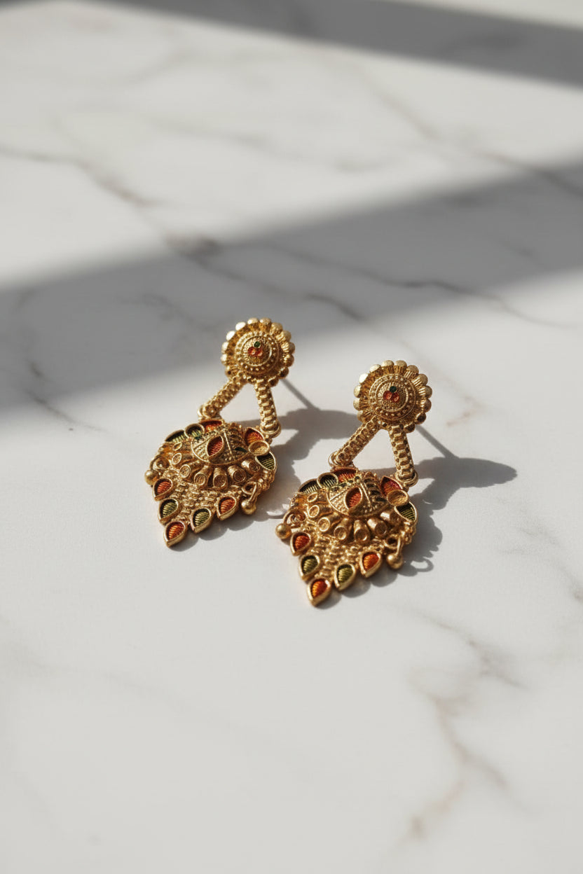 Meenakari Chandbali Earrings COMBO