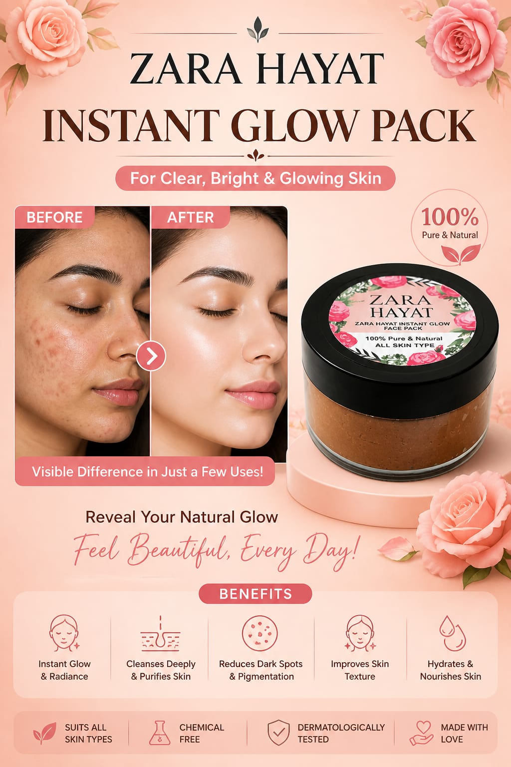 Zara Hayat Instant Glow Face Pack
