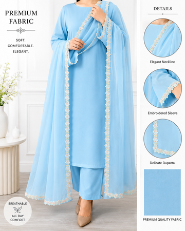 Zara Hayat Celeste Bloom Embroidered Suit Set