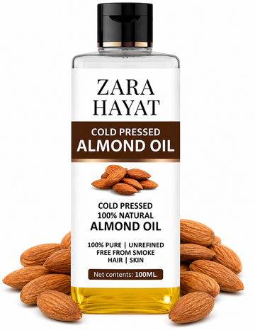 ZARA HAYAT Cold Pressed Almond Oil – 100% Pure & Natural  100ml