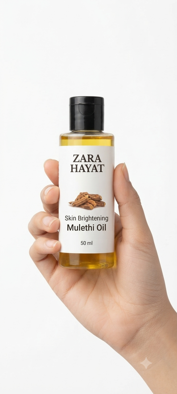 ZARA HAYAT Brightening Mulethi Oil 50 ml | Mulethi Oil for Skin Brightening & Fair-Looking Skin