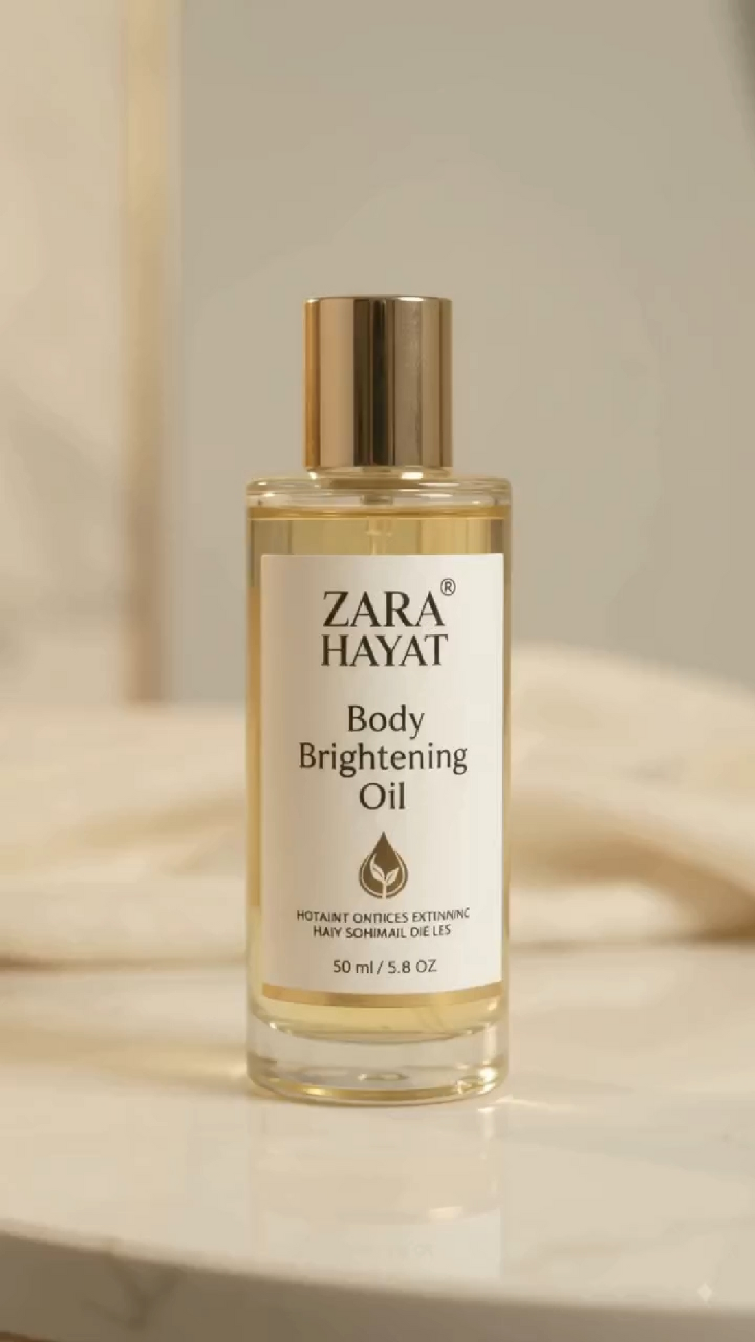 ZARA HAYAT Body Brightening Oil (100 ml) | Full Body Whitening & Glow