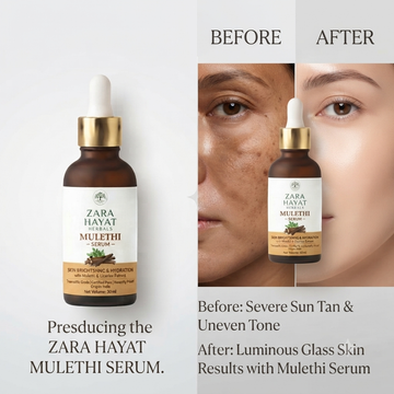 Zara Hayatt Pure Mulethi Skin Brightening Serum (30 ml) | With Niacinamide, Vitamin C & Hyaluronic Acid