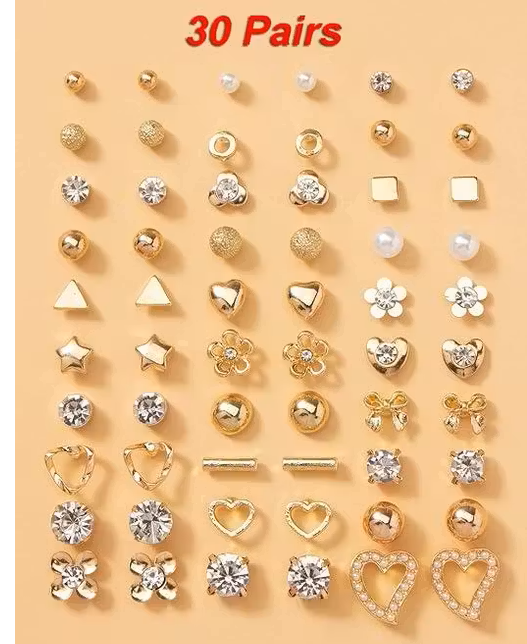 AD Studs Combo of 30 Quirky Pairs